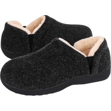 Chaussons Homme Antidérapants Confortables Mousse à Mémoire de Forme Noirs 40-41 EU — pantoufles homme