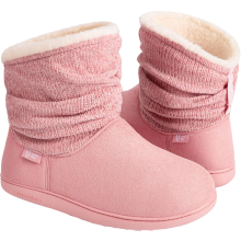 Damen-Hausschuhe Stiefeletten aus Strick Memory-Schaum Gefüttert Rosa 38-39 EU — damen stiefel hausschuhe