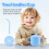Set d’alimentation pour bébé en silicone avec ventouse, 7 éléments, bleu — vaisselle bebe blw 6