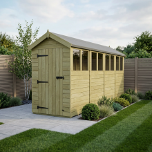 4 x 16 Apex Shed Tanalised (Single Door, With Windows)