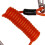 2X Double  Dive  Rafting Hook Stainless Steel  Hook Spiral Coil Spring Cord Dive Safety Accessory - Orange 2