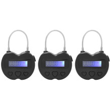3X Minuterie éLectronique Multifonctions de , Affichage à Cristaux Liquides, Affichage à Cristaux Liquides, de Cadenas Temporel Rechargeable USB