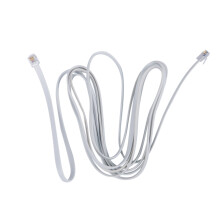6P6C RJ11 Telefon Nebenstelle Fax Modem Kabel 9.8Ft LäNge Weiß