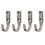 4 PCS Stainless Steel Hooks Stainless Steel Solid Single Hook Coat Hook 1
