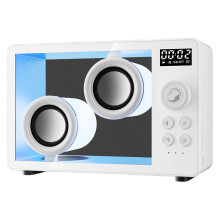 Tragbarer Transparenter -Lautsprecher, Kabellose HiFi-Sound-Musikbox, Soundbar mit Buntem Atmosphärenlicht