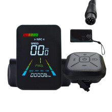 F3 E-Bike NFC LCD Display Animated Color Meter 24V/36V/48V/60V UART Electric Scooter NFC LCD Meter Speedometer 6PIN
