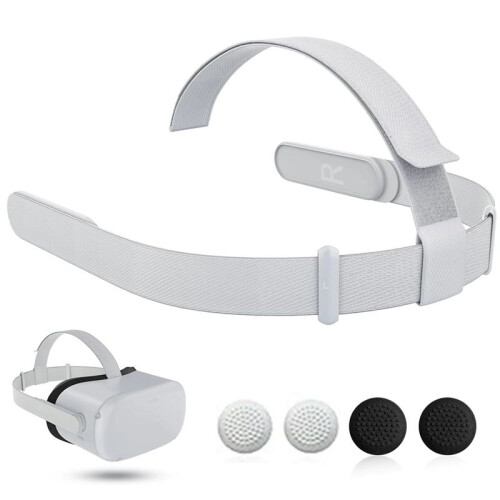 Strap for  Quest 2 VR Headset, Replacement  Strap for Meta Quest 2 VR Headband Strap with Joystick Caps A