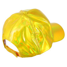 1Stk Atmungsaktive Hip-Hop Baseball Hat Gold Leder Snapback