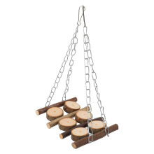 1Vogelschaukel Aus Holz Für Papageien Und Sittiche