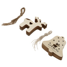 20Stk Weihnachts- Holzfiguren Hängend DIY Basteln