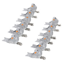 12Stk Festliche Xmas Vogelornamente Aus Robustem Material