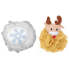 2Stk Weihnachts Badeblumen, Sanfte Schaumbälle, Familienfreundlich