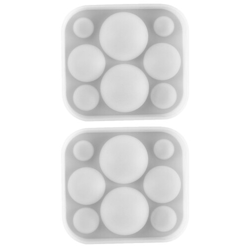 2Stk Flexible Silikonform Für Perlen DIY Schmuck Basteln Weiß
