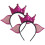 2Stk Haarreifen Mit Design, Rosarot, 1