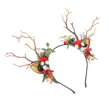 1Stk Weihnachts Geweih Haarband Handgefertigt Bunt Elegant