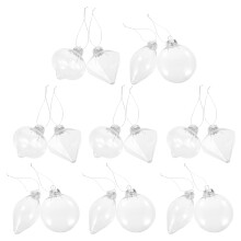 16Stk Leichte Füllbare Baumschmuck Kugeln Weiß Weihnachtsdeko