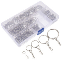 100Stk Metall Schlüsselringe Mit Für DIY Schlüsselanhänger