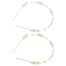 2Stk Leaf Headbands Aus Legierung, Charmante Haarreifen Damen