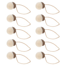 18Stk Tannenzapfen Weihnachtsanhänger Beige Weihnachtsdeko