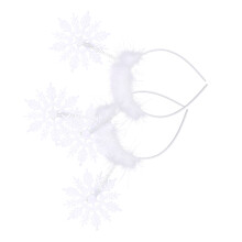 2Stk Weihnachts Haarreifen Weiß – Festlicher Haarschmuck