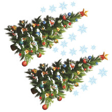 2Sheets Weihnachtsbaum Wandtattoo Ablösbar Für Und Wand