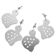 4Stk Silberne Tischdeckenhalter Clips Aus Rostfreiem Stahl