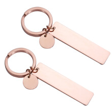 2Stk DIY Blank Schlüsselringe Goldenem