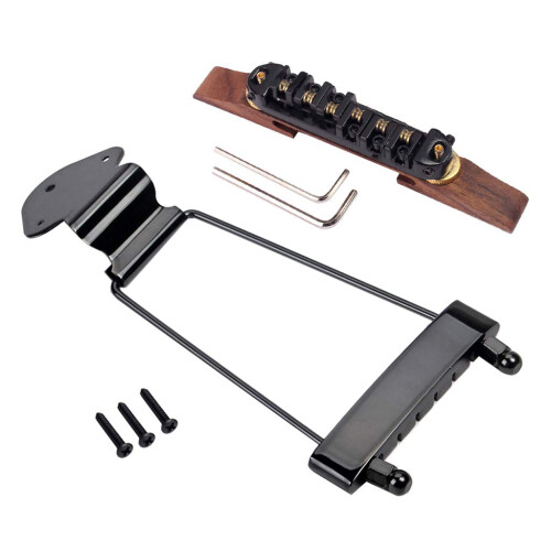 Exquisite 6 String Archtop Jazz Guitar Trapeze Tailpiece Saddle Bridge Set