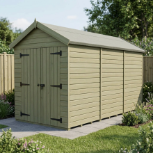 7 x 12 Apex Shed Tanalised (Double Door, No Windows)