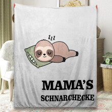 Fleece-Überwurf Geschenksdecke Weich Gemütlich Faultier Motiv 130x150 cm — polarfleece decke faultier, sofadecke