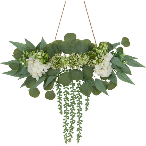 Artificial Hanging Eucalyptus Greens Wall Decoration Boho Rustic — artificial eucalyptus, boho decor, green ornament