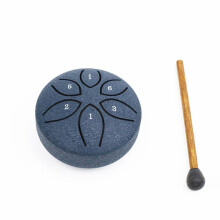 3 Inch 6 Tone Steel Tongue Drum Hand Pan Drums with Drumsticks Percussion Musical Instruments Drum Navy