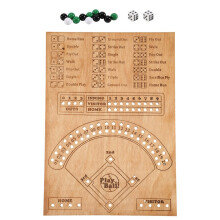 Baseball Dice Board Game Wooden Dice and Board Game Interactive Double Table Game Fun Sports Toy