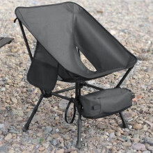 Utehopfällbar Campingstol Picknick Vandring Reseryggsäck Strand Månfiske Bärbar Stol Gräddvit