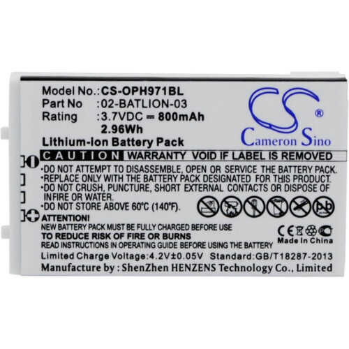 Batterij voor Opticon OPL-7724 enz