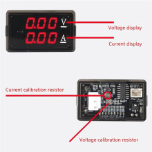 DC0-100V 10A LED Digital Voltmeter Ammeter Car Motocycles Voltage Current Meter Detectors Tester Easy to Use,Red+