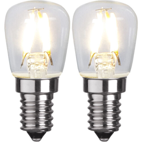 Lampe LED E14 ST26 2-pack claire 1,3W 2700K 110 lumens
