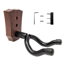 Wall Mount Hanger, Black Walnut Wood U-Shaped Ukulele Holder Hanger, Ukulele Wall Mount Hook for Ukulele Banjo 2pcs