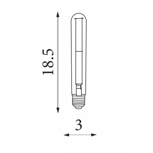 Searchlight Searchlight Test Tube Bulb Amber 18Cm 4W Pack 5 1