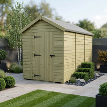 7 x 12 Apex Shed Tanalised (Single Door, No Windows)