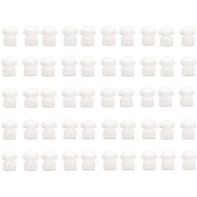 100pcs Walkie Talkie Acoustic Coil Air Tube Silicone in-Ear Earbuds Mushroom Eartip Replacement Radio Earpiece Headset