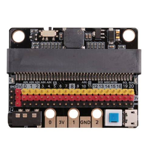 Micro-Bit Expansion Board IOBIT V2.0 Breakout Adapter Shield with Buzzer for BBC Micro:Bit Kids'S Python  Programming
