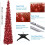 Artificial Christmas Tree, Expandable LED, Red, 150 cm — led christmas tree, artificial tree 150cm, pop up tree 6