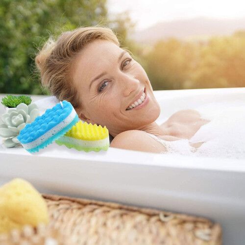 6Stk -Pouf Exfoliator Duschschwamm Pflege 2