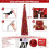Artificial Christmas Tree, Expandable LED, Red, 150 cm — led christmas tree, artificial tree 150cm, pop up tree 4