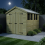 8 x 11 Apex Shed Tanalised (Double Door, With Windows) 3