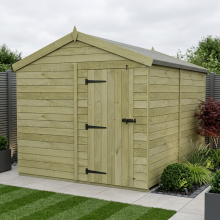 8 x 11 Apex Shed Tanalised (Single Door, No Windows)