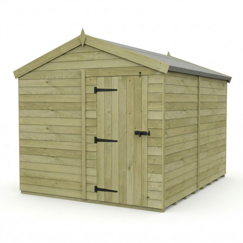 8 x 11 Apex Shed Tanalised (Single Door, No Windows) 1