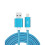 Câble USB vers Lightning, 2,4 A, 2 m, nylon - Bleu 1