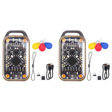 2X Chameleon Ultra Card Emulator RFID Chip Reader+3XUID Keychain 125K 13.56M Card Decode NFC Duplicator